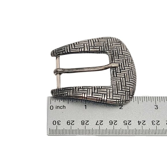 Geometric Design Silver 4pc Belt Buckle Set #10984 main image 9